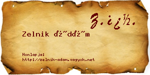 Zelnik Ádám névjegykártya